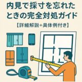 内見で採寸を忘れたときの完全対処ガイド【詳細解説＋具体例付き】